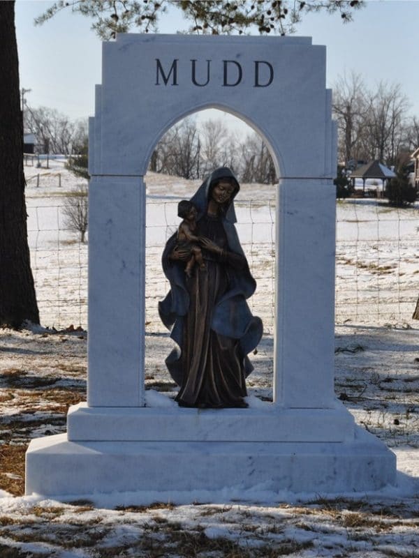 Bronze Art Blessed Mother and Child Statue