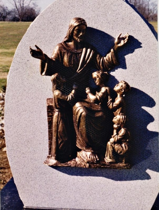 Bronze Holy Family Sculpture