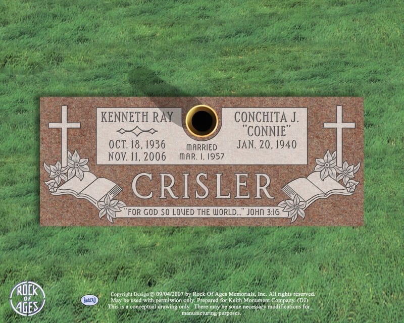 Crisler Marker with Vase